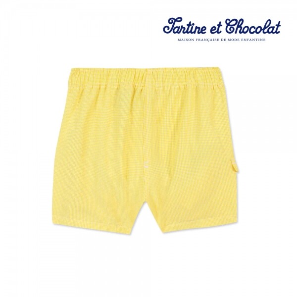 메디앙스 공식몰 아이맘,타티네쇼콜라 TC Gingham Shorts (Yellow) 남아스윔팬츠