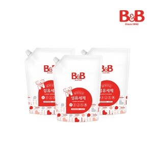 비앤비 섬유세제(베이비파우더) 1500ml (캡리필)X3개입