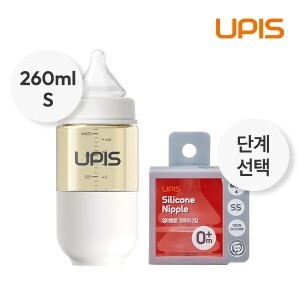 유피스 PPSU젖병S(260ml)+젖꼭지 2입(단계선택)