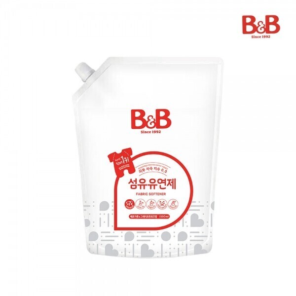 메디앙스 공식몰, 아이맘,비앤비 섬유세제1500ml(캡리필)+섬유유연제(베르가못)1500ml(캡리필)