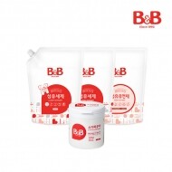 비앤비 섬유세제1500ml캡리필X2개입+유연제(자스민)1500ml(캡리필)+소다파우더