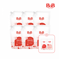 [800mlX2개 리필증정] 비앤비 섬유세제 1500ml(리필)X6개