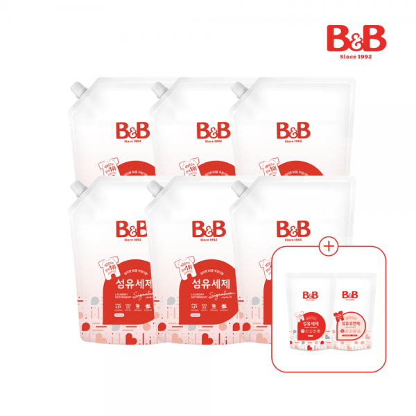 메디앙스 공식몰 아이맘,[800mlX2개 리필증정] 비앤비 섬유세제 1500ml(리필)X6개