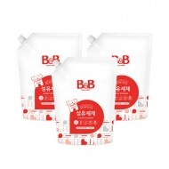 비앤비 유아 섬유 세탁 세제 베이비 파우더 리필 1500ml 3개