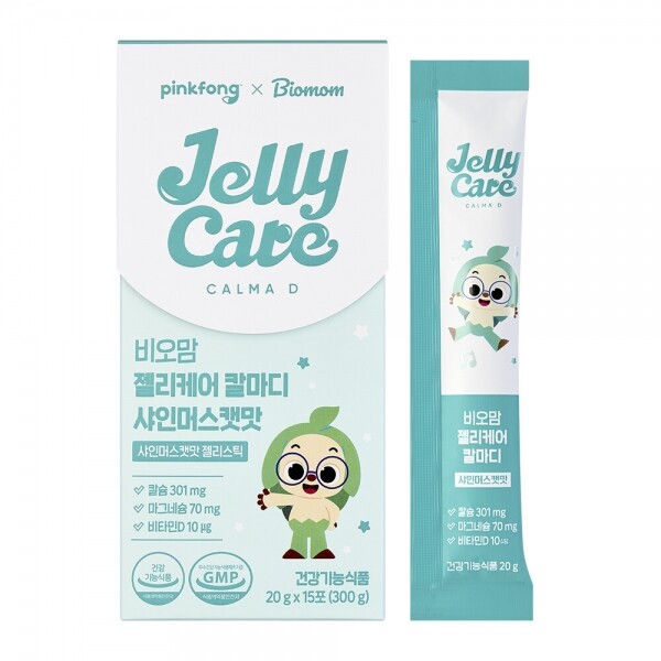 메디앙스 공식몰 아이맘,핑크퐁 비오맘 젤리케어 칼마디젤리 샤인머스캣맛 어린이키즈초등학생 칼슘 마그네슘 비타민D 20g x 15포
