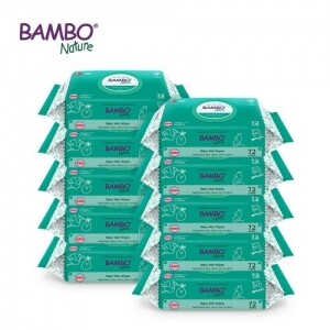 [밤보] 밤보 아기물티슈 1박스(72매입x10팩)